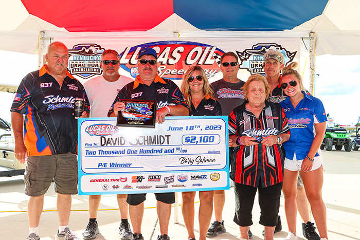 David Schmidt and team celebrated the Pro Eliminator victory.