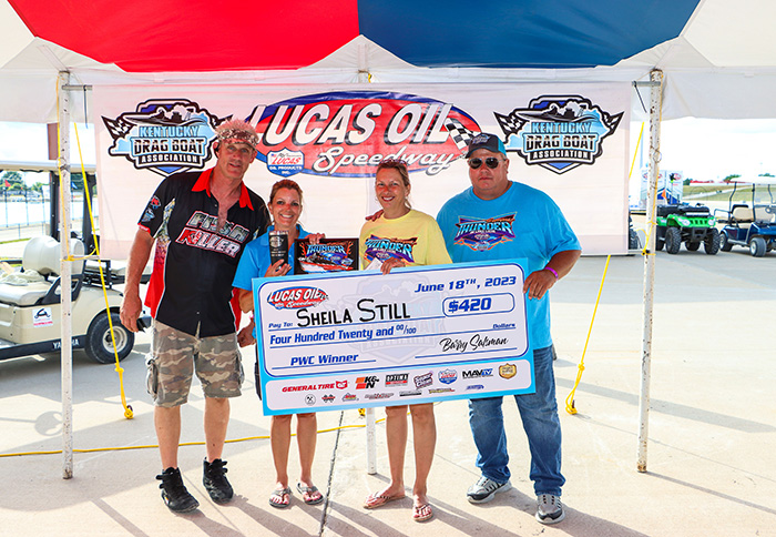 PWC Winner Sheila Still secured the Summer Thunder victory with a 10.492-second elapsed time against her 10.310 dial-in.