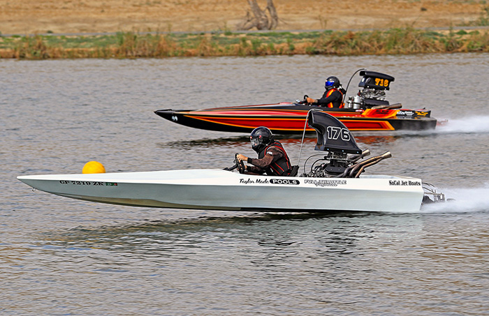 The Super E semifinal matchup between Noah White and Steve Newton saw a double infraction, where Noah advanced on a breakout, as Steve (pictured in far lane) picked up a -.069 red light.