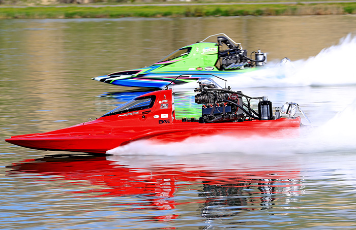 In round one of Pro Outlaw eliminations, Jack Wright (far lane) picked up a narrow -.002 red light and then ran a too-quick 5.185-second elapsed time against the 5.200 class index to automatically advance Danny Stone.