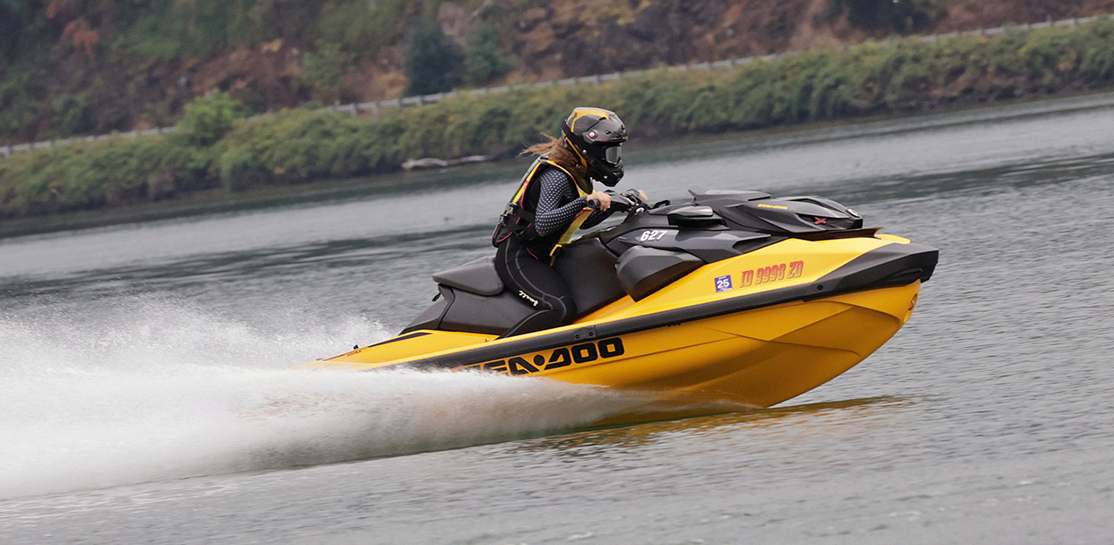 Ellie Harder’s first PWC race experience saw her in the number two qualifying spot on “Water Horse”.