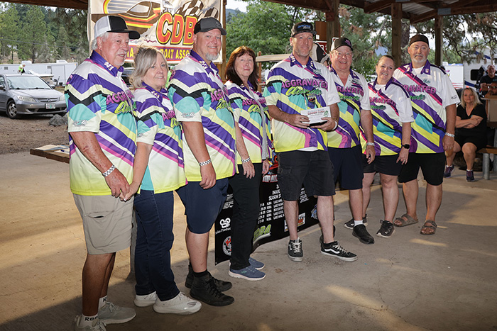Scot Tillinghast  brought the crew up to celebrate a great win.